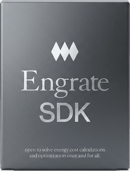 A dark grey box with Engrate SDK in silver lettering