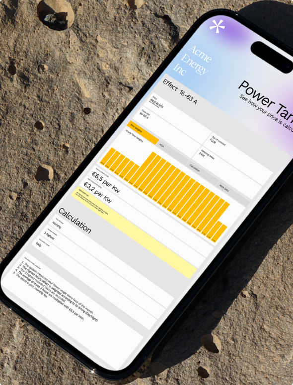Image of Engrate energy platform on a mobile phone